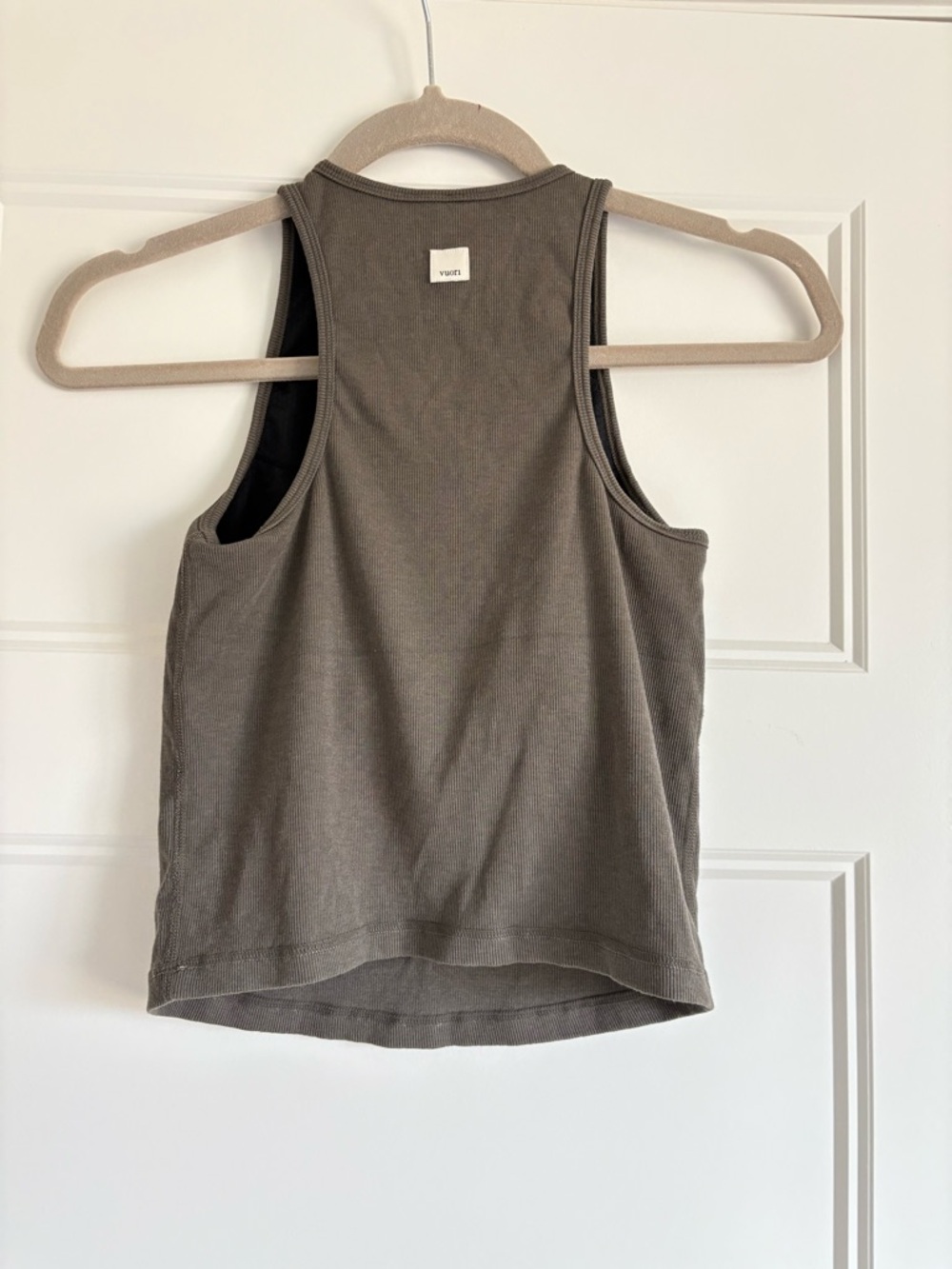 Vuori pose plyo tank, greenish gray, size small - Picture 3 of 4
